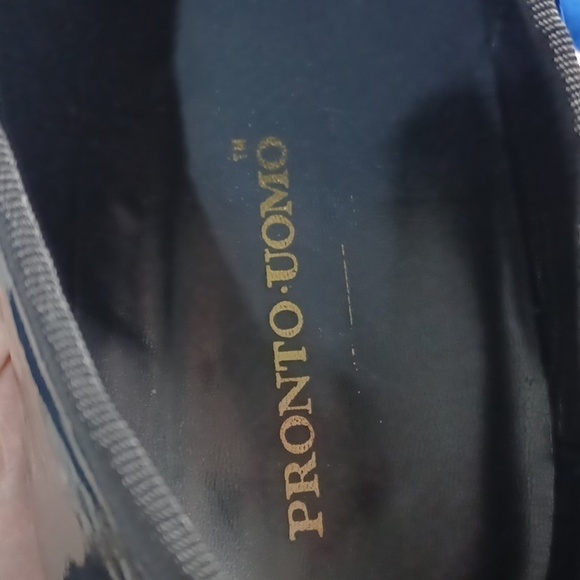 PRONTO- UOMO MENS DRESS SHOES SIZE 12 PATENTED LEATHER FORMAL WEAR